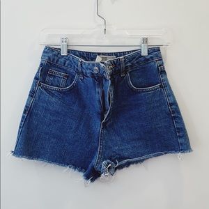 Topshop high waisted jean shorts
